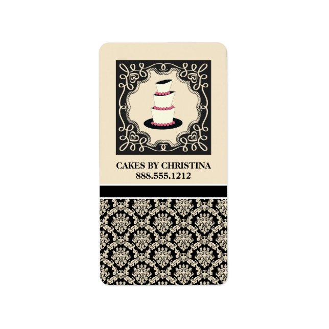 Etikettierung von Backwaren für gewerbliche Zwecke Adressaufkleber (Vorne)