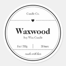 Etikettierung von Kerzen, Lebensmittelkennzeichnun Runder Aufkleber