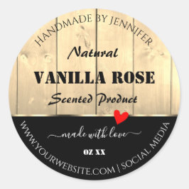 Etikettierungen für hellbraune Holzplatten Runder Aufkleber