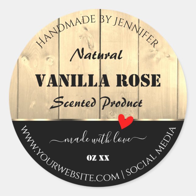 Etikettierungen für hellbraune Holzplatten Runder Aufkleber (Vorderseite)