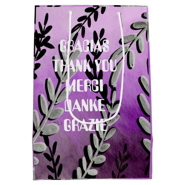 ETIQUETA DE AGRADECIMIENTO  MITTLERE GESCHENKTÜTE (Rückseite)