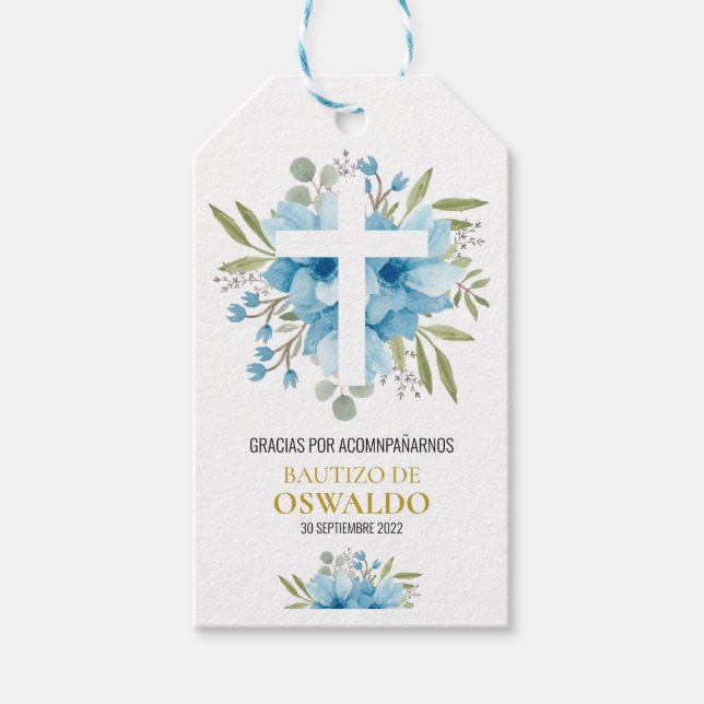 Etiqueta de agradecimiento para bautizo geschenkanhänger (Vorderseite)