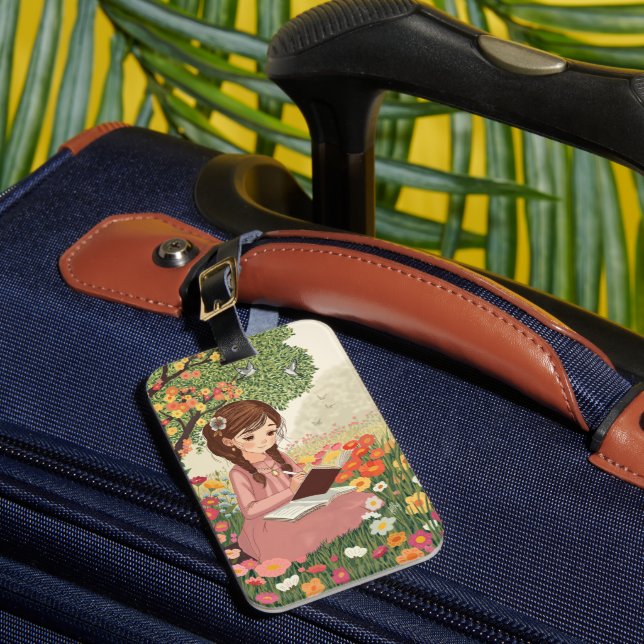 Etiqueta de Bagagem Menina no Jardim Gepäckanhänger (Vorderseite Insitu 1)