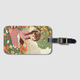 Etiqueta de Bagagem Menina no Jardim Gepäckanhänger