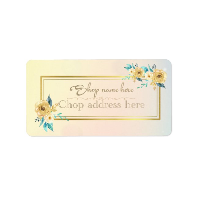 Etiqueta de remitente con rosas adressaufkleber (Vorne)