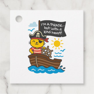 Etiqueta gato pirata geschenkanhänger