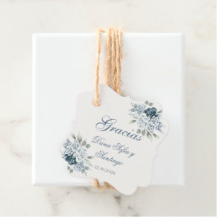 Etiquetas Blue de Boda para recuerdos Geschenkanhänger