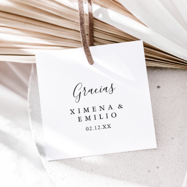 Etiquetas de Agradecimiento de Boda Española Geschenkanhänger (Von Creator hochgeladen)