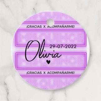 Etiquetas de recuerditos mis quince moderat geschenkanhänger