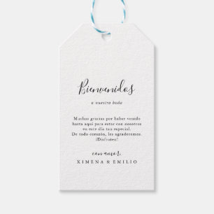 Etiquetas de Regalos Bienvenida de Boda Española Geschenkanhänger