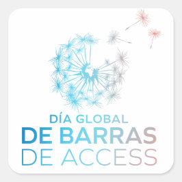 Etiquetas del Día Global de las Barras de Access Quadratischer Aufkleber