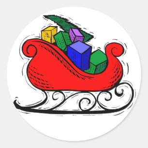 Etiquetas engomadas del krankño de la Navidad Runder Aufkleber