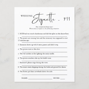 Etiquette 911   Brautparty Game
