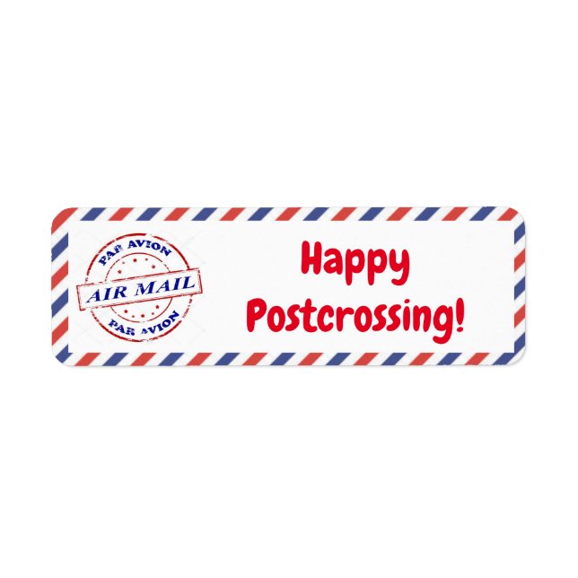 Etiquettes glücklicher Postkreuz (Vorne)