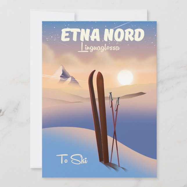 Etna Nord Linguaglossa Skiposter (Vorderseite)
