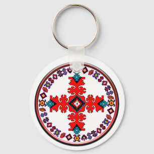 etno cross metal print dreilfach wallet Laptop-Sle Schlüsselanhänger