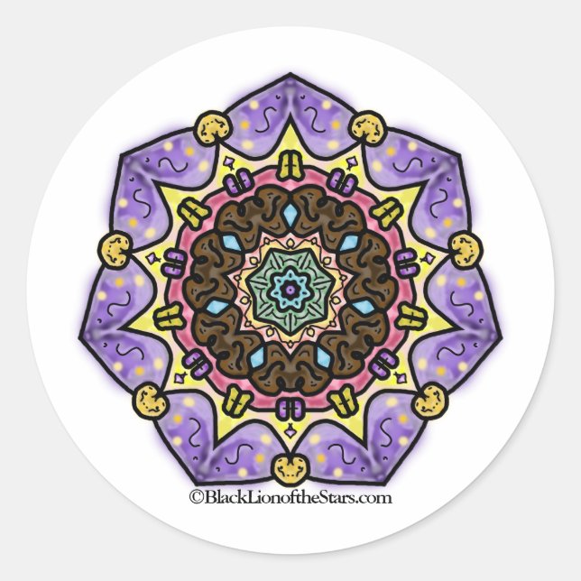 Etoile Mandala Sticker (Vorderseite)