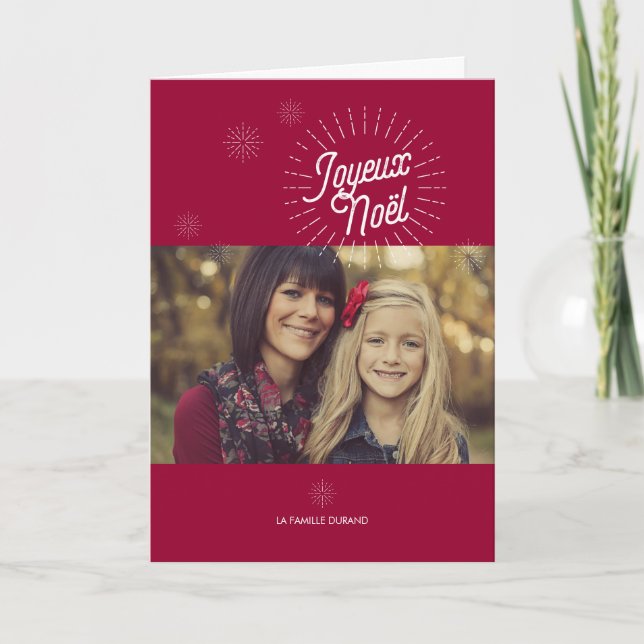 Étoiles Foto de voeux de Noël Karte (Vorderseite)