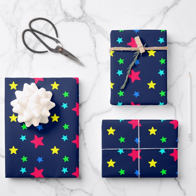 Étoiles Geschenkpapier Set (Vorderseite)