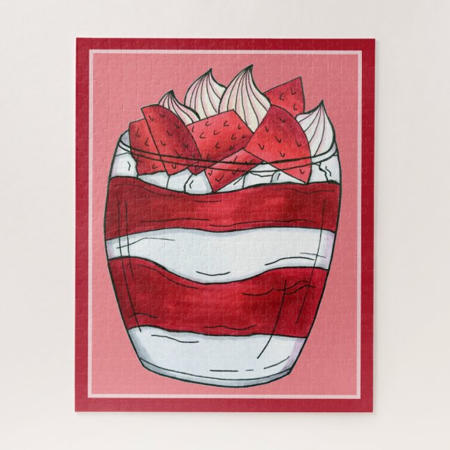 Eton Mess Strawberry Meringue UK British Dessert Puzzle (Vertikal)