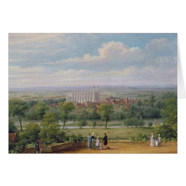 Eton Uni von der Terrasse von Windsor Schloss (Vorderseite (Horizontal))