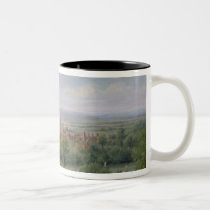 Eton Uni von der Terrasse von Windsor Schloss Zweifarbige Tasse