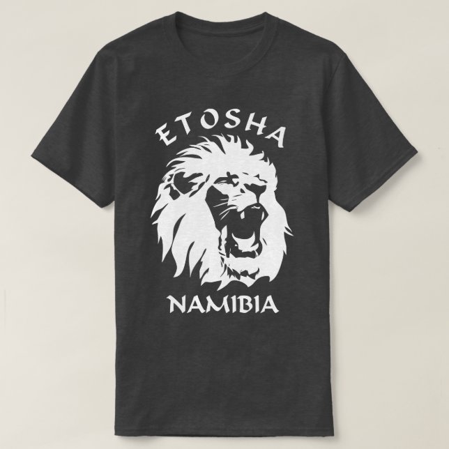 Etosha National Park Namibia Lion Face T-Shirt (Design vorne)