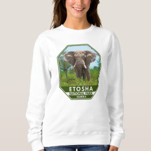 Etosha Nationalpark Namibia Elephant Watercolor Sweatshirt