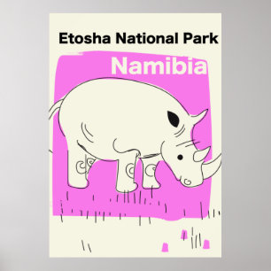 Etosha-Nationalpark, Namibia Poster