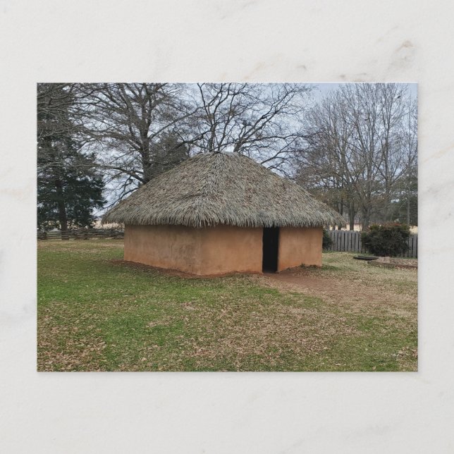  Etowah Strohdachhaus  Postkarte (Vorderseite)