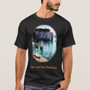 Étretat, Die Aval-Tür: Fischerboote verlassen den T-Shirt