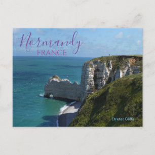 Etretat Klippen Normandie Frankreich Postkarte 
