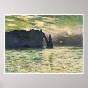 Etretat, Sunset, 1883, Claude Monet Poster