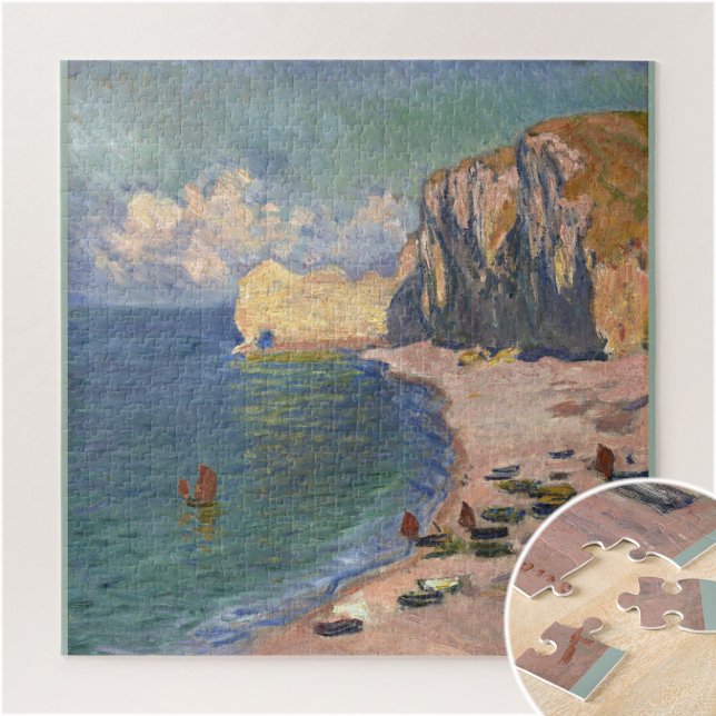 Étretat, The Beach und Falaise d’Or, Monet Puzzle (Von Creator hochgeladen)