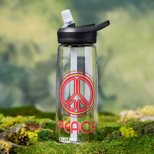 etro psychedelisches Friedenszeichen lineare Grafi Trinkflasche