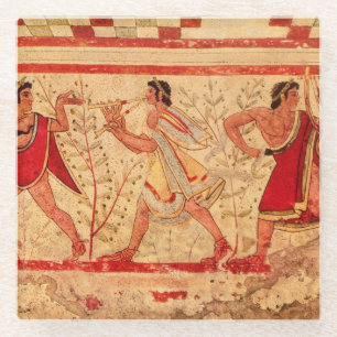 Etruscan Musiker Glasuntersetzer