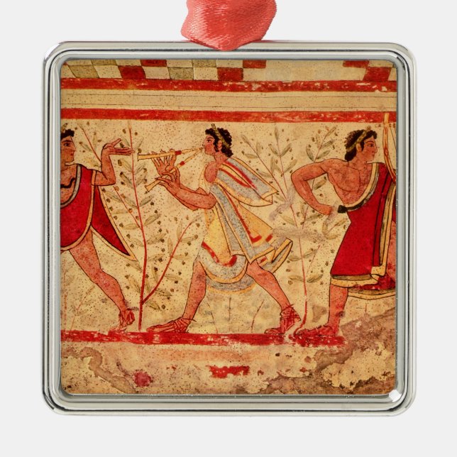 Etruscan Musiker Ornament Aus Metall (Vorne)