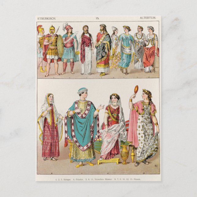 Etruskanisches Kleid Postkarte (Vorderseite)