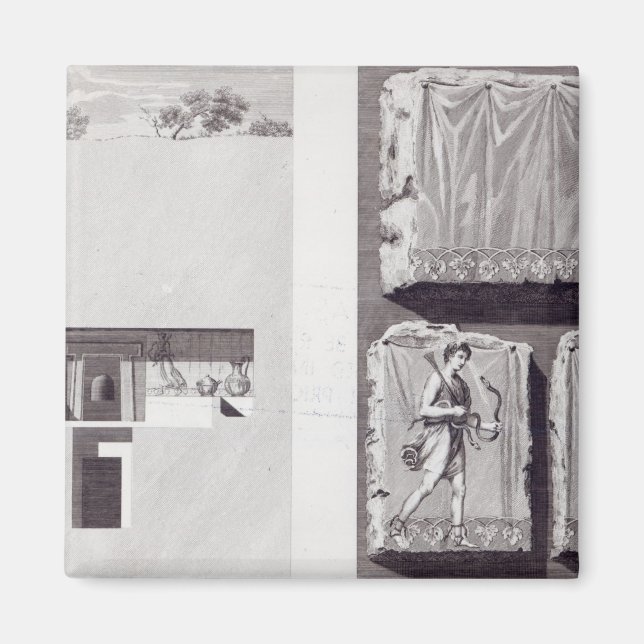 Etruskische Gräber, c. 1780 Magnet (Vorne)