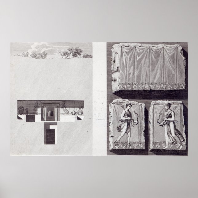 Etruskische Gräber, c. 1780 Poster (Vorne)