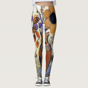 Etruskische Vase mit Blume, Redon Leggings