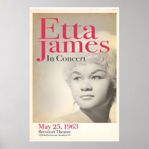 Etta James, Live im Brooklyn Theatre, Original Poster