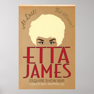 Etta James, Live im Esquire Show Bar 1968 Poster