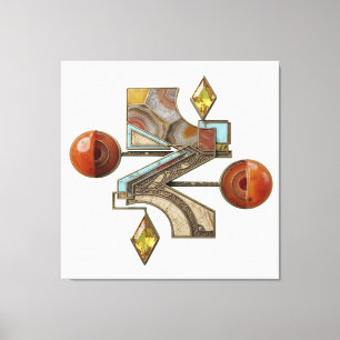 Etüde 8. Leuchtturm 3D. Leinwanddruck