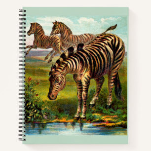 etwa 1900 Zebras-Druck Notizbuch