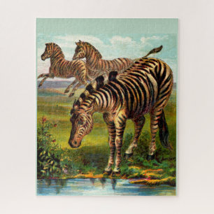 etwa 1900 Zebras-Druck Puzzle