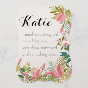 Etwas Altes Einladung von Bridesmaid zur Hochzei