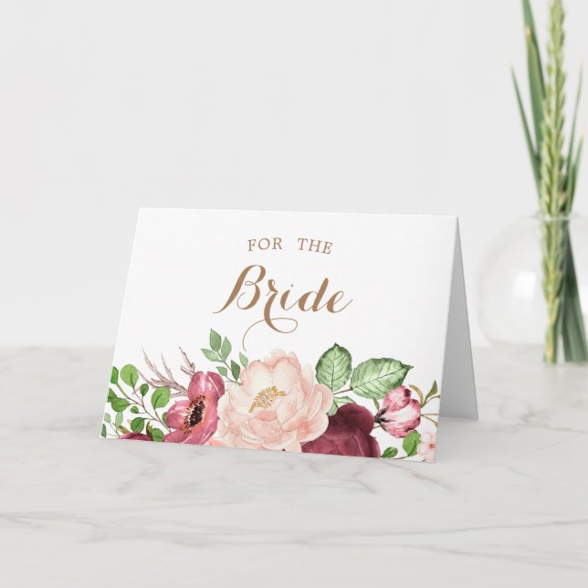 etwas Altes neu geborgtes und blaues Brautkarte Karte (Vorderseite)