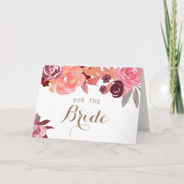 etwas Altes neu geborgtes und blaues Brautkarte Karte (Vorderseite)