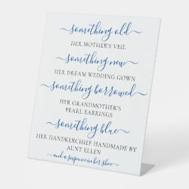 Etwas Altes Neues, Brautparty Sockelschild